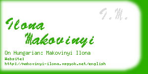 ilona makovinyi business card